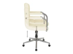 Silla de comedor giratoria tela color crema