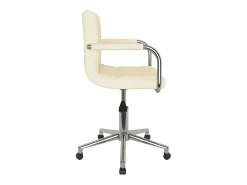 Silla de comedor giratoria tela color crema