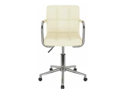 Silla de comedor giratoria tela color crema