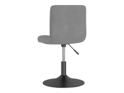 Silla de comedor giratoria de terciopelo gris claro