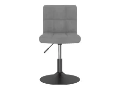 Silla de comedor giratoria de terciopelo gris claro