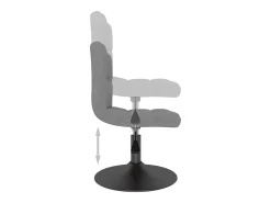 Silla de comedor giratoria de terciopelo gris claro