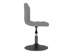 Silla de comedor giratoria de terciopelo gris claro