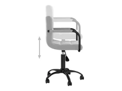 Silla de comedor giratoria de terciopelo gris claro