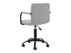 Silla de comedor giratoria de terciopelo gris claro