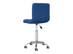 Silla de comedor giratoria tela azul