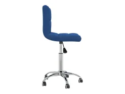 Silla de comedor giratoria tela azul