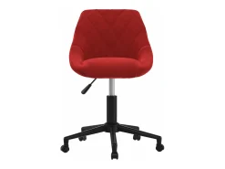 Silla de comedor giratoria de terciopelo vino tinto