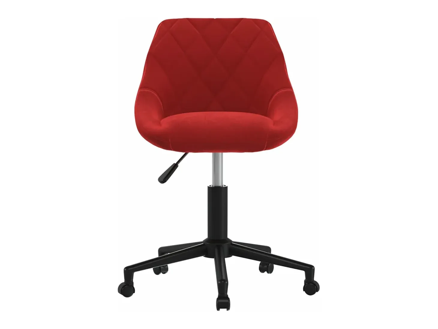 Silla de comedor giratoria de terciopelo vino tinto
