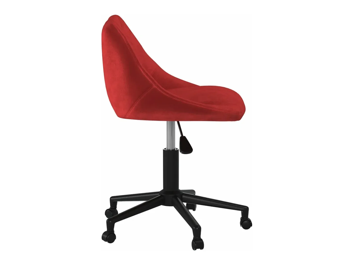 Silla de comedor giratoria de terciopelo vino tinto