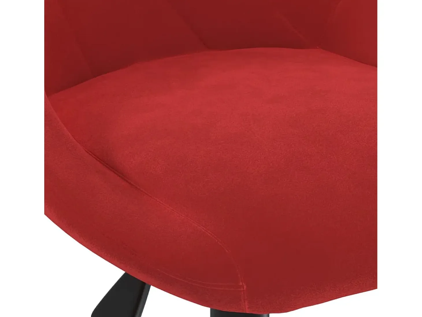 Silla de comedor giratoria de terciopelo vino tinto