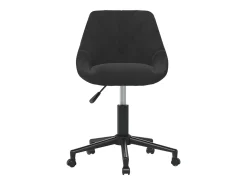 Silla de comedor giratoria de terciopelo negro