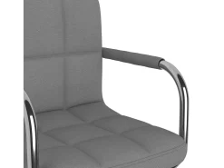 Silla de comedor giratoria tela gris claro