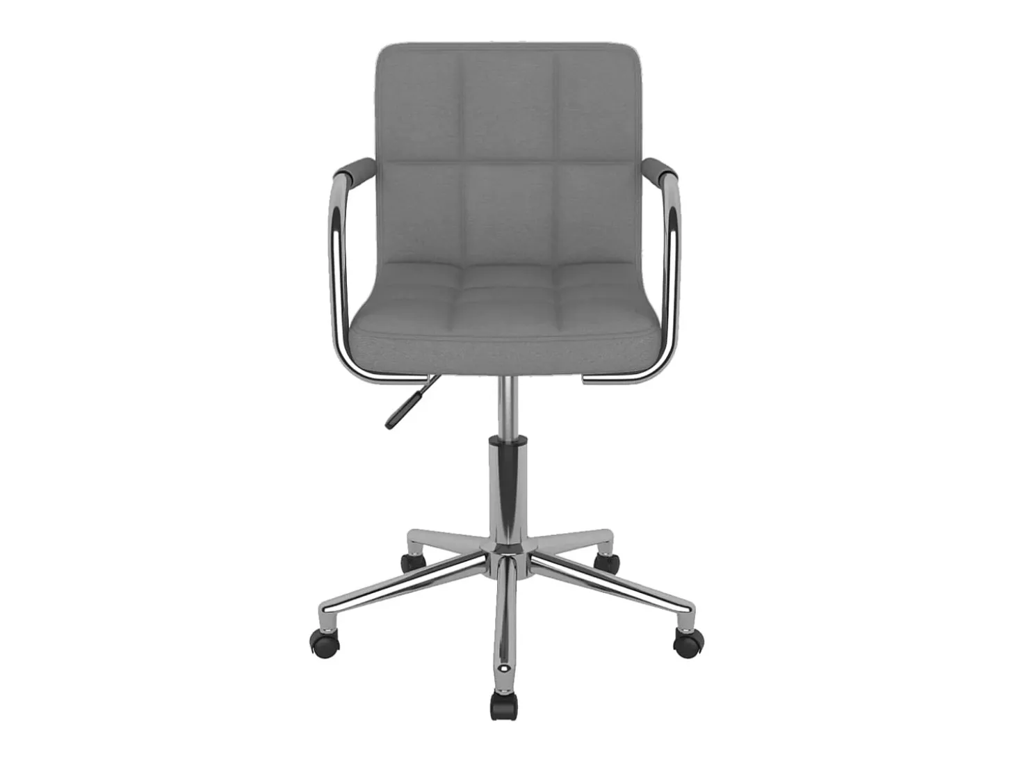 Silla de comedor giratoria tela gris claro