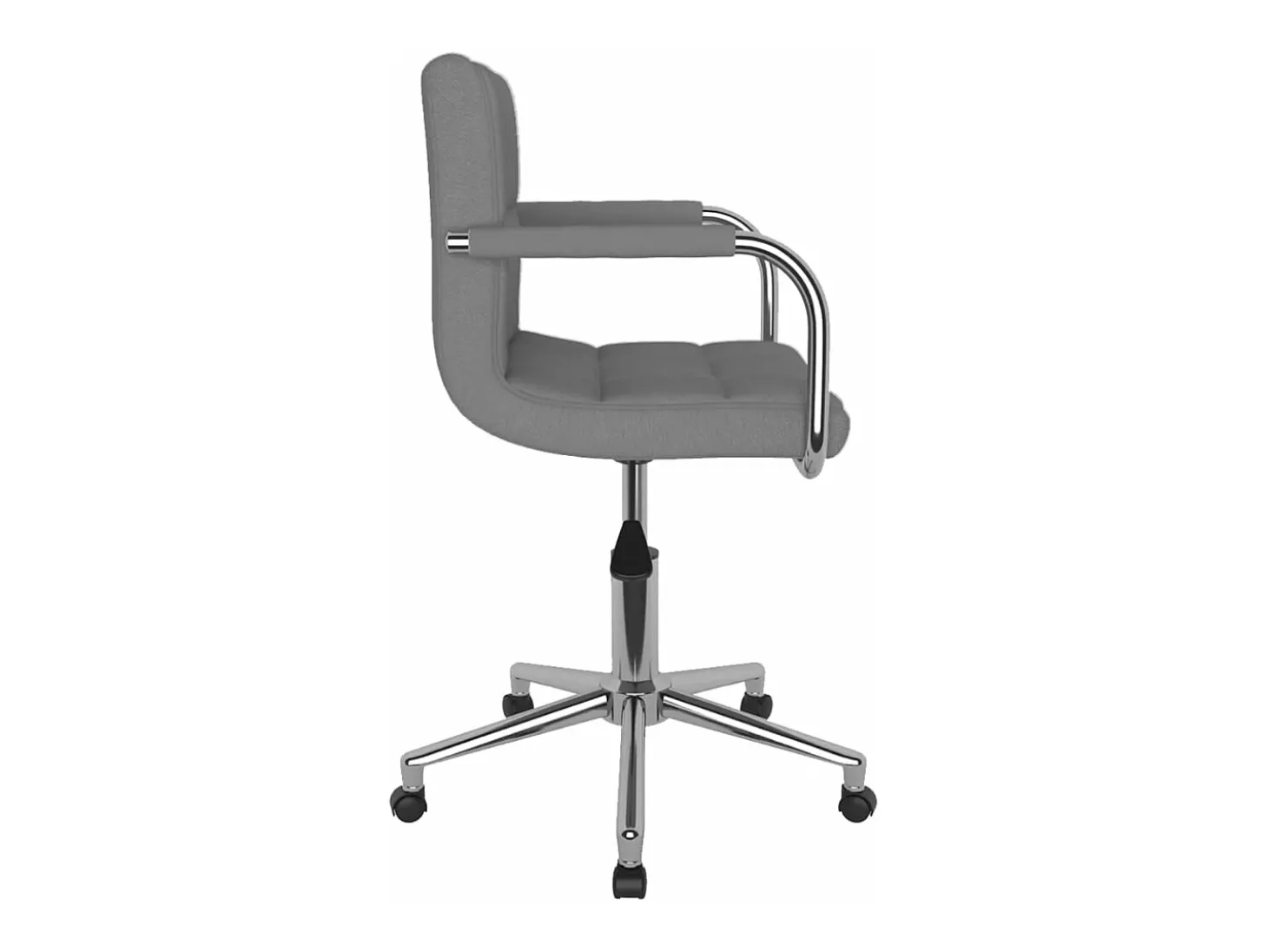Silla de comedor giratoria tela gris claro