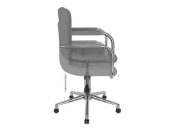 Silla de comedor giratoria tela gris claro