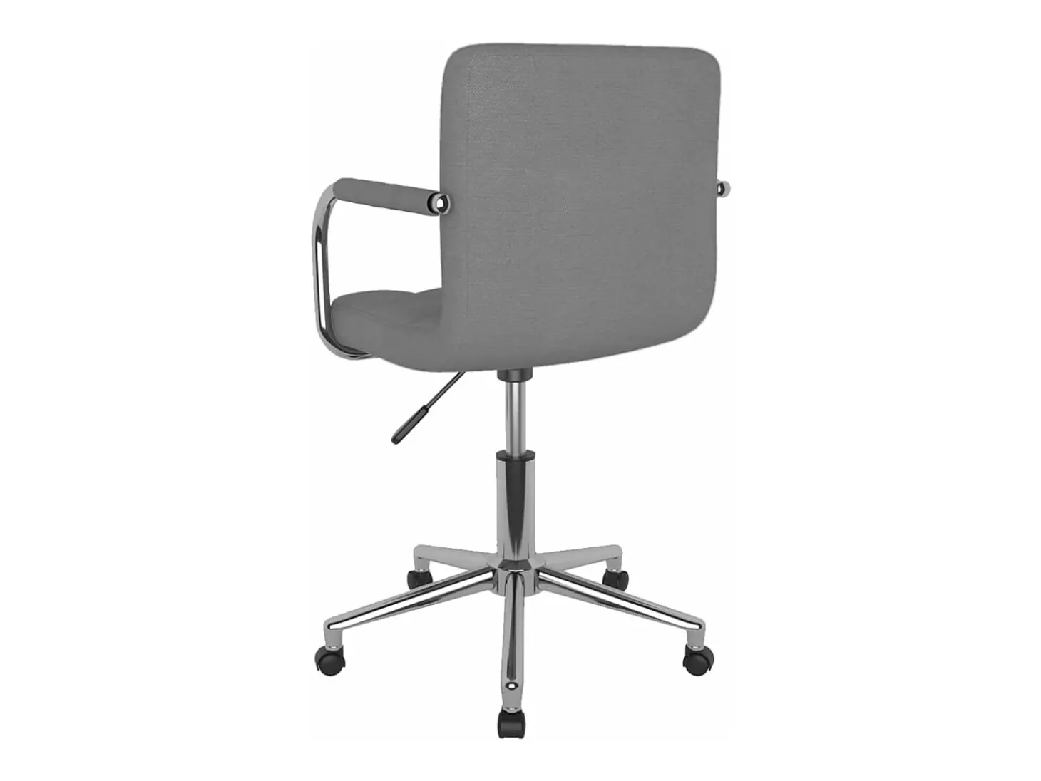 Silla de comedor giratoria tela gris claro