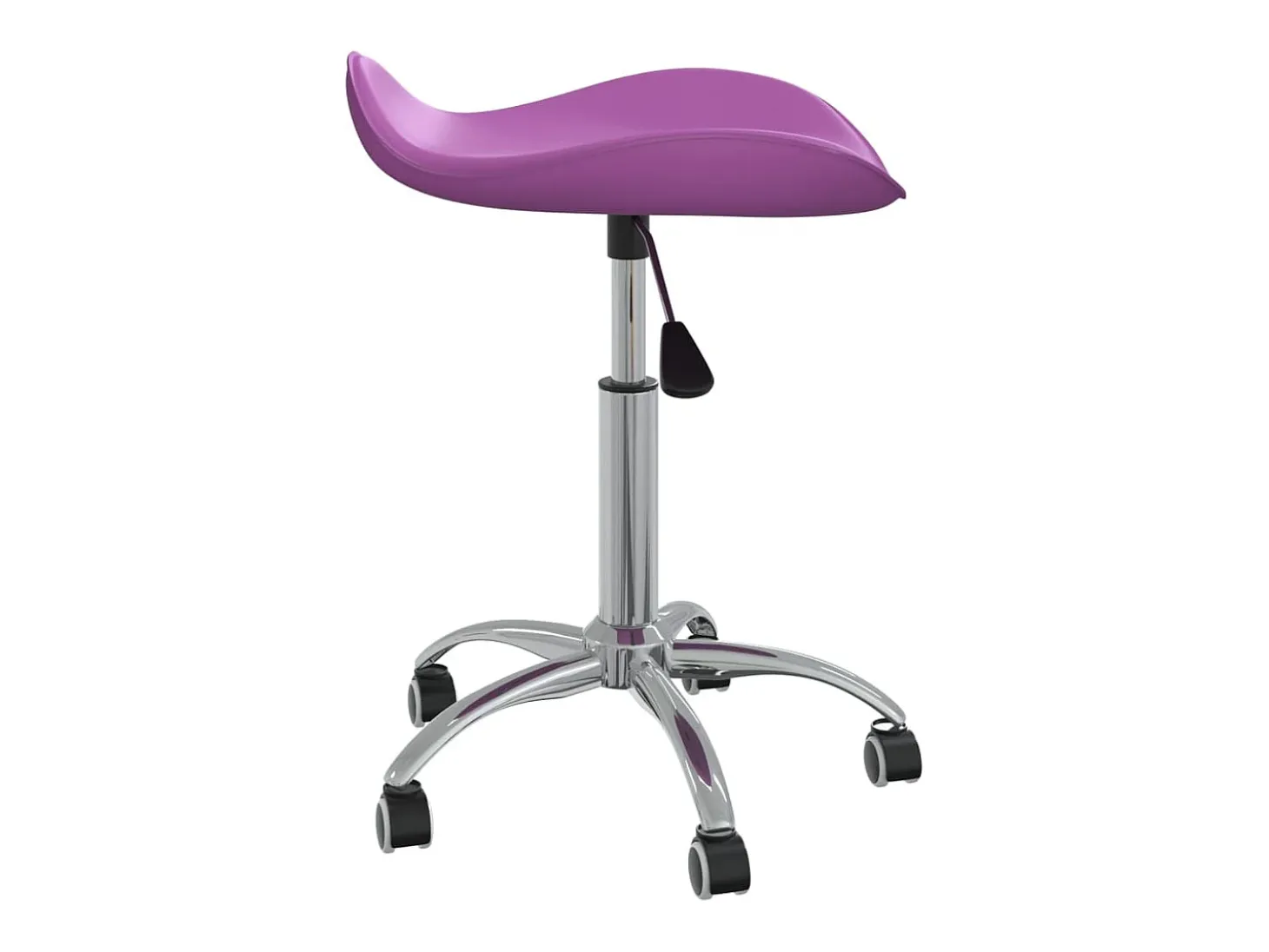 Silla de comedor giratoria de cuero sintético morado