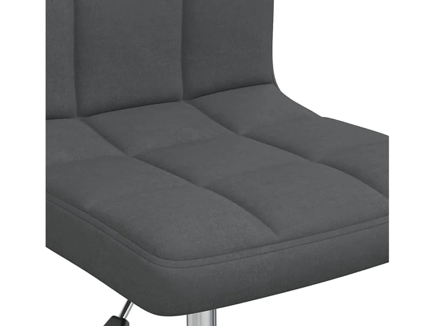 Silla de comedor giratoria tela gris oscuro