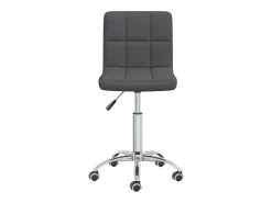 Silla de comedor giratoria tela gris oscuro