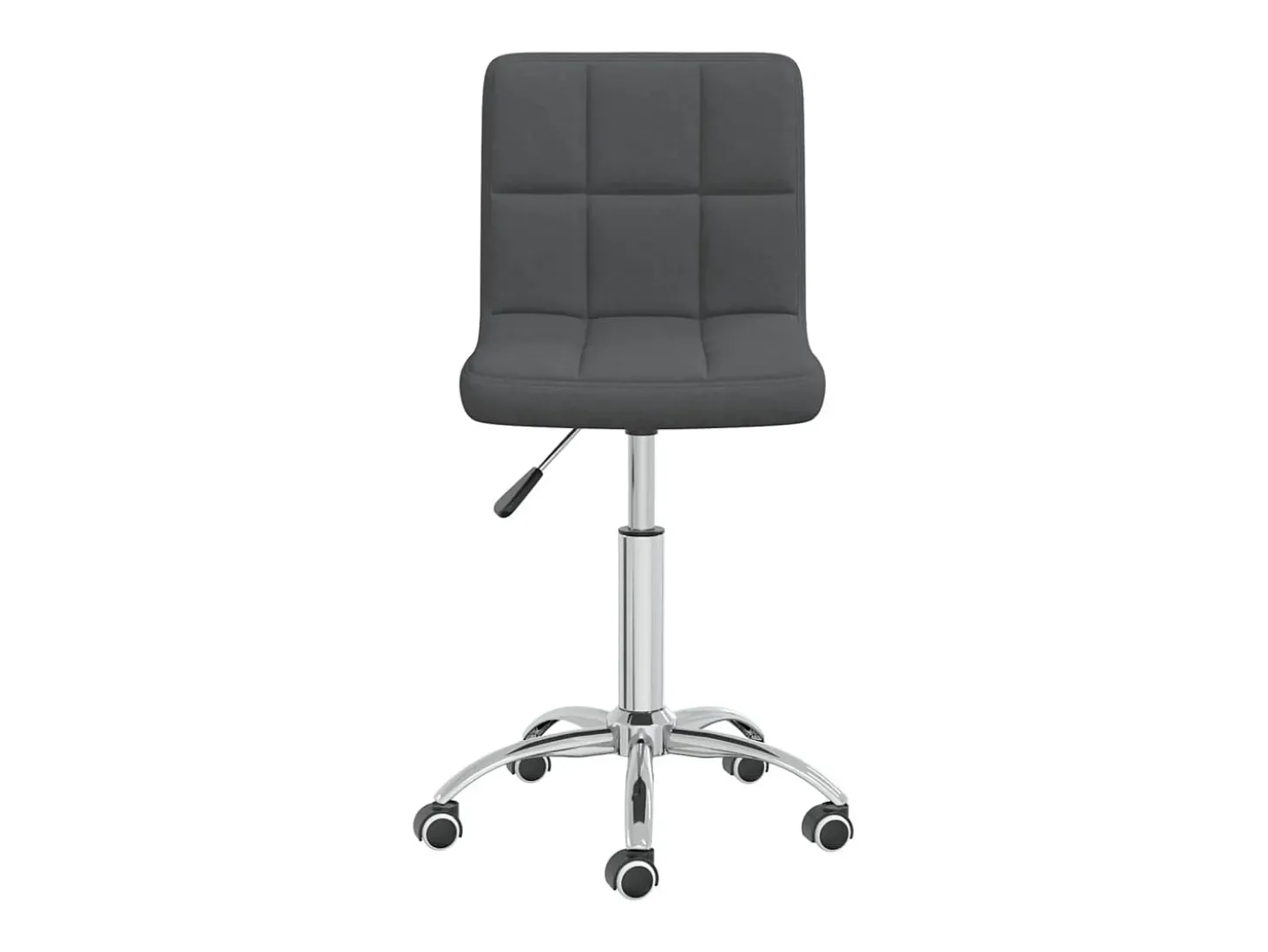 Silla de comedor giratoria tela gris oscuro