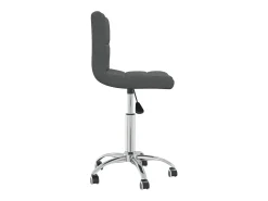Silla de comedor giratoria tela gris oscuro