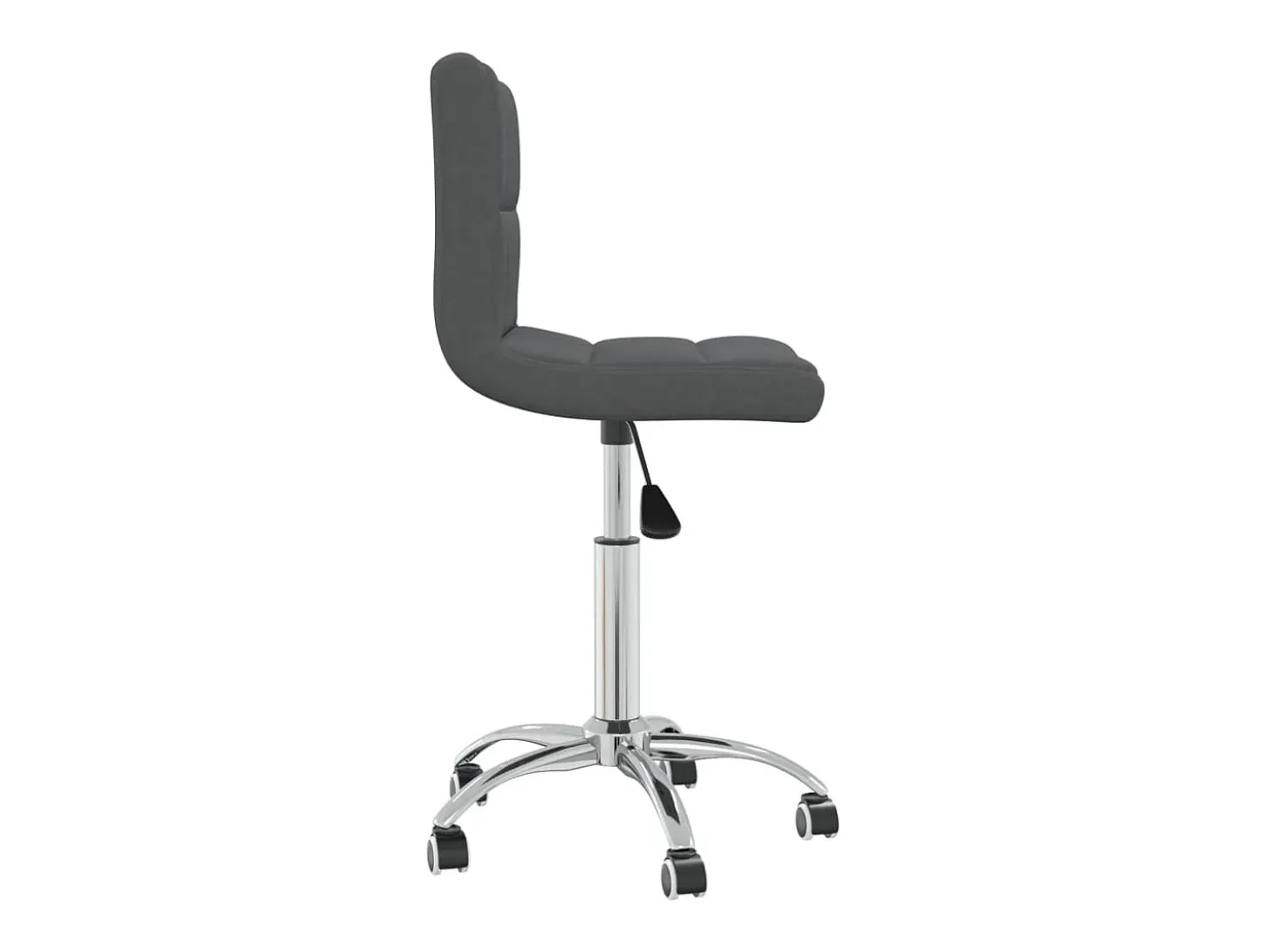 Silla de comedor giratoria tela gris oscuro