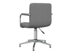 Silla de comedor giratoria tela gris claro