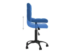 Silla de comedor giratoria de terciopelo azul