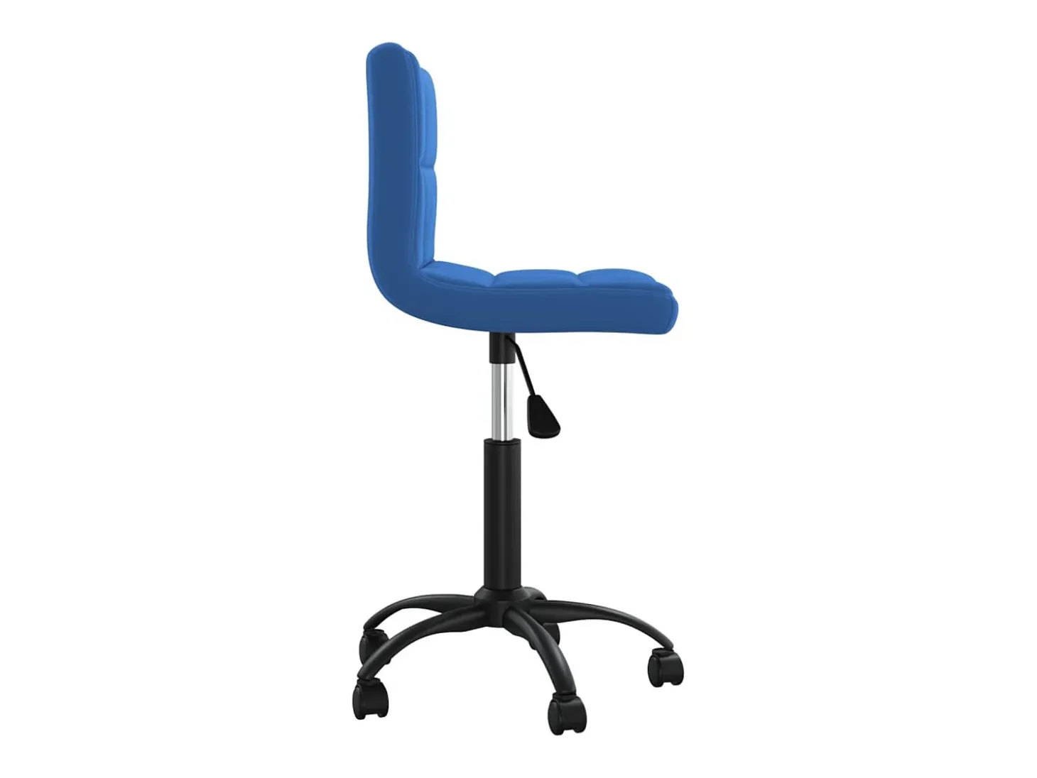 Silla de comedor giratoria de terciopelo azul