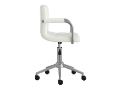 Silla de comedor giratoria cuero sintético blanco