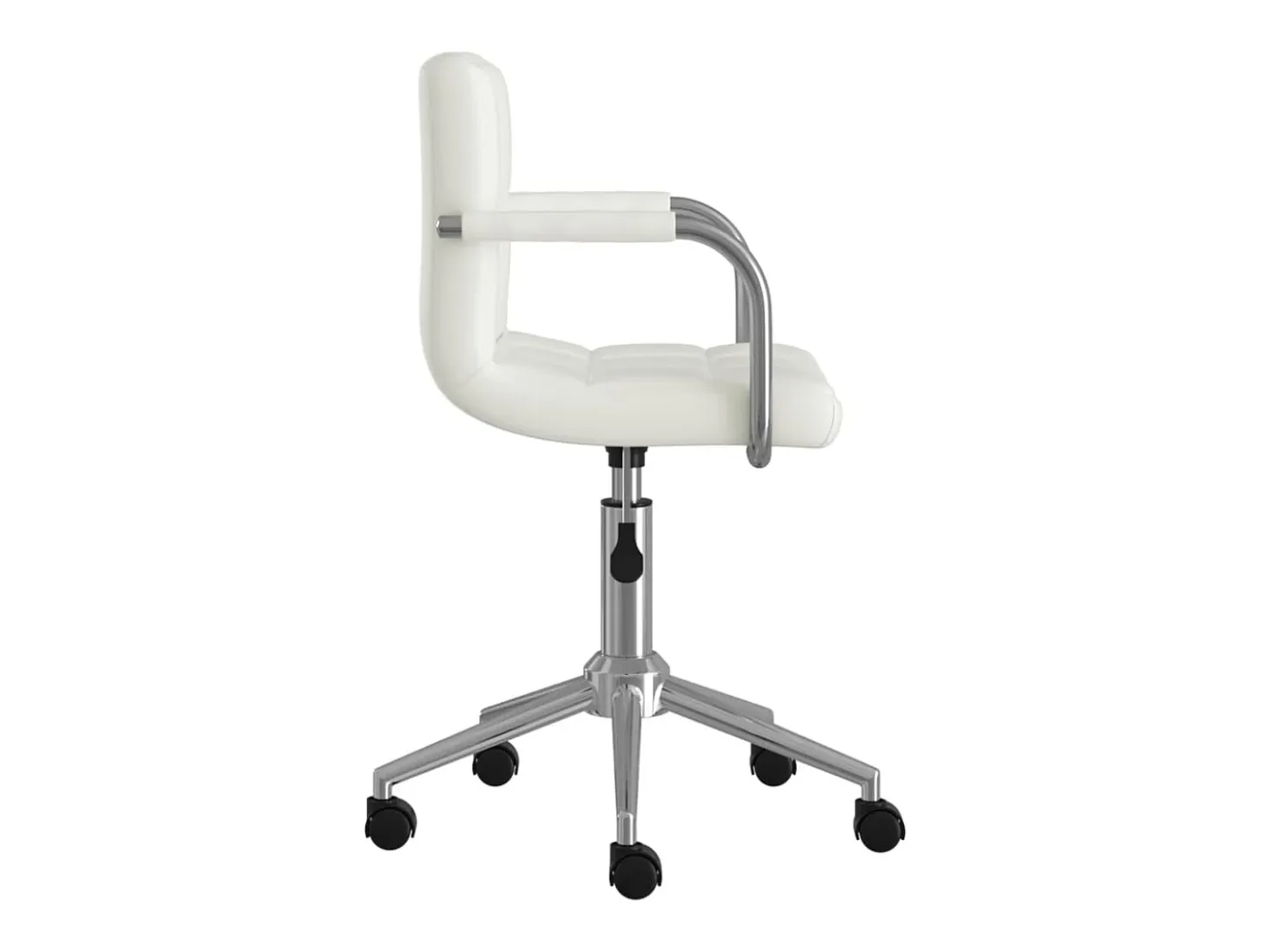Silla de comedor giratoria cuero sintético blanco