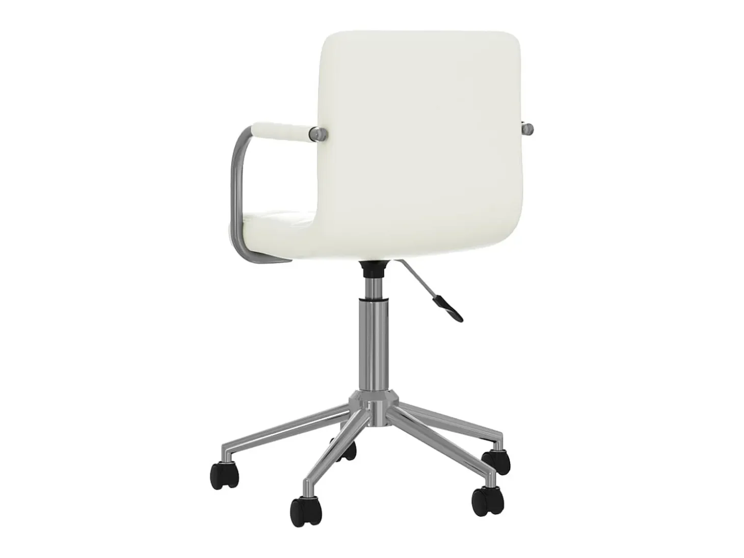 Silla de comedor giratoria cuero sintético blanco