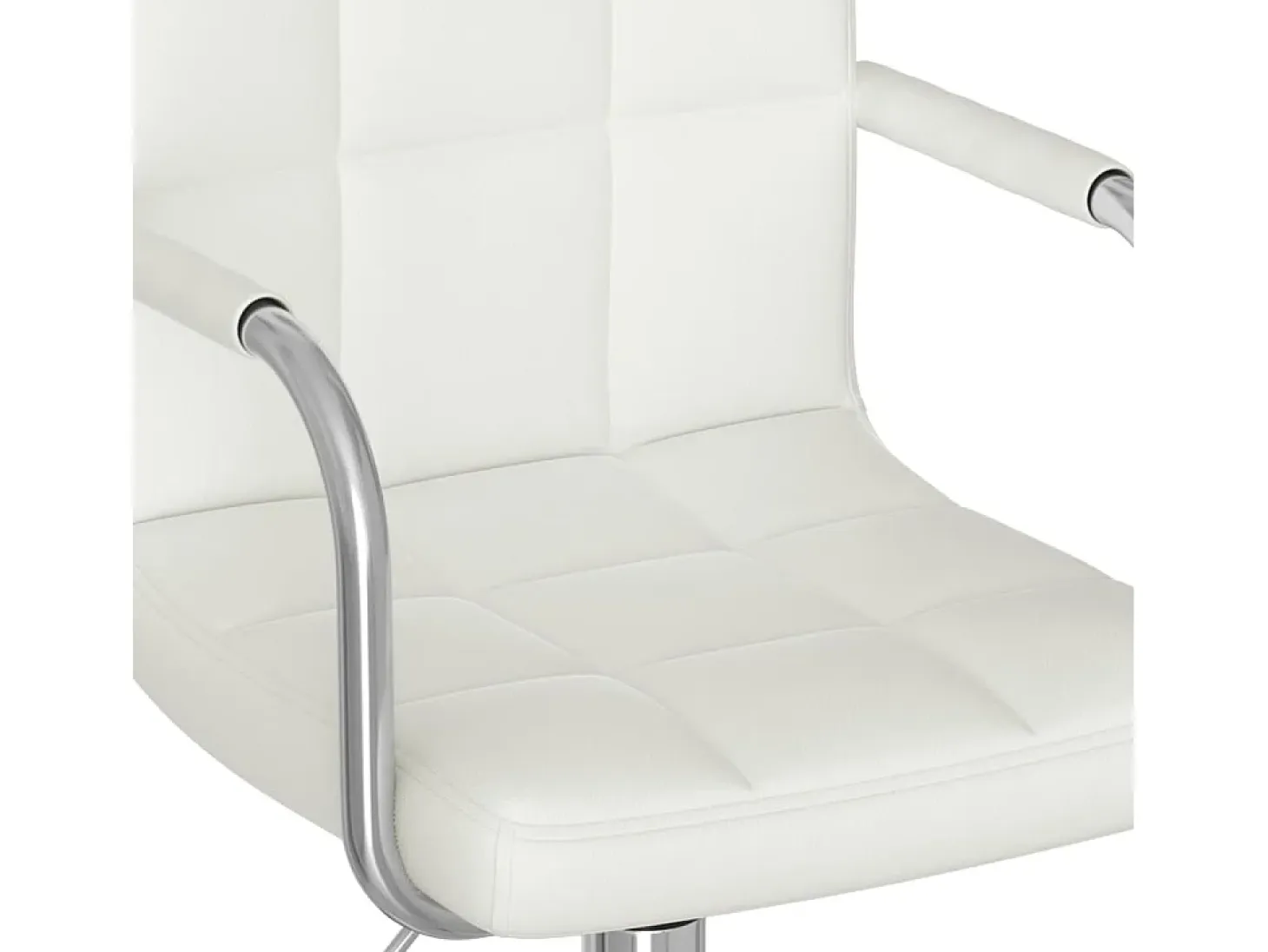 Silla de comedor giratoria cuero sintético blanco