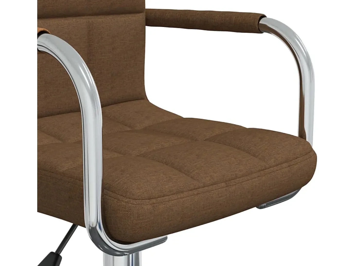 Silla de comedor giratoria tela marrón