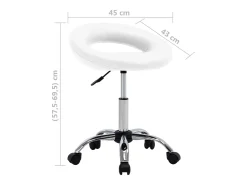 Silla de comedor giratoria cuero sintético blanco