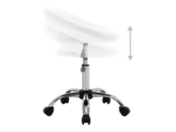 Silla de comedor giratoria cuero sintético blanco