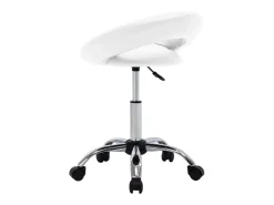 Silla de comedor giratoria cuero sintético blanco