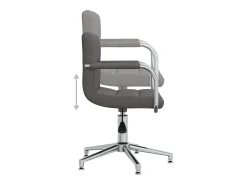 Silla de comedor giratoria tela gris oscuro