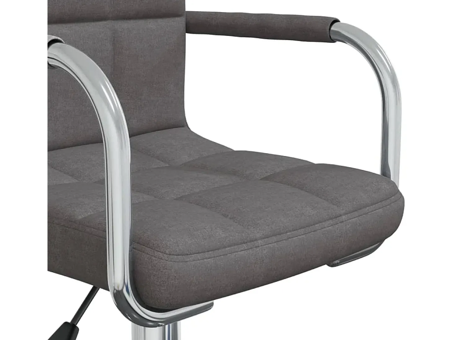 Silla de comedor giratoria tela gris oscuro