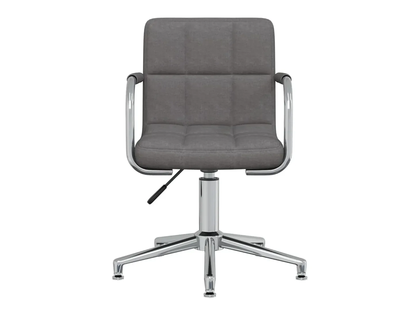 Silla de comedor giratoria tela gris oscuro