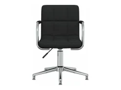 Silla de comedor giratoria tela negro