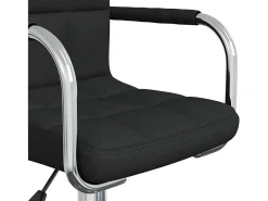 Silla de comedor giratoria tela negro