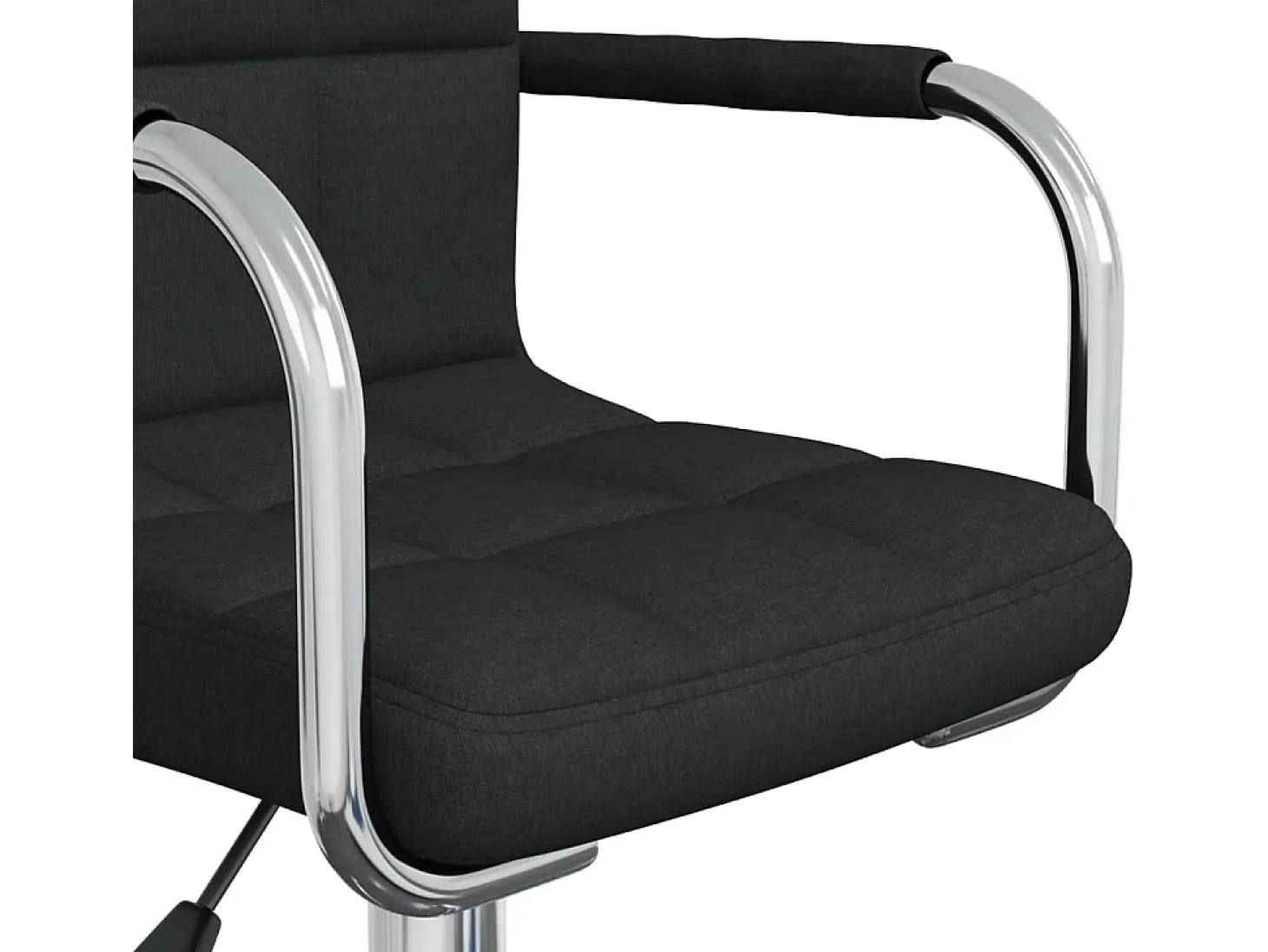 Silla de comedor giratoria tela negro