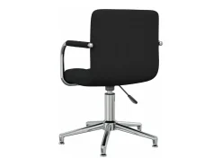 Silla de comedor giratoria tela negro