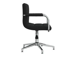 Silla de comedor giratoria tela negro