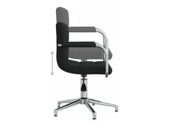 Silla de comedor giratoria tela negro