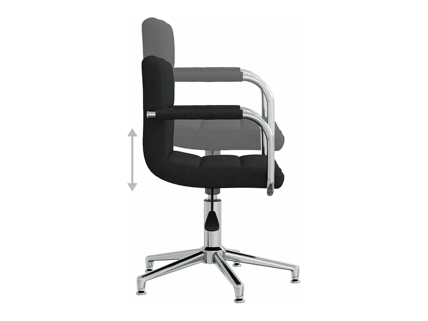 Silla de comedor giratoria tela negro