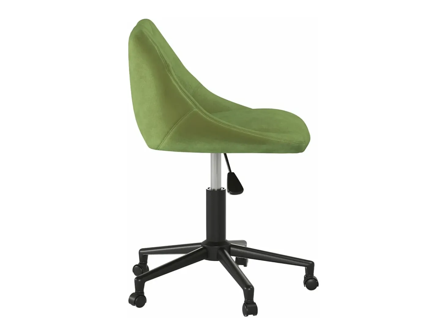 Silla de comedor giratoria de terciopelo verde claro