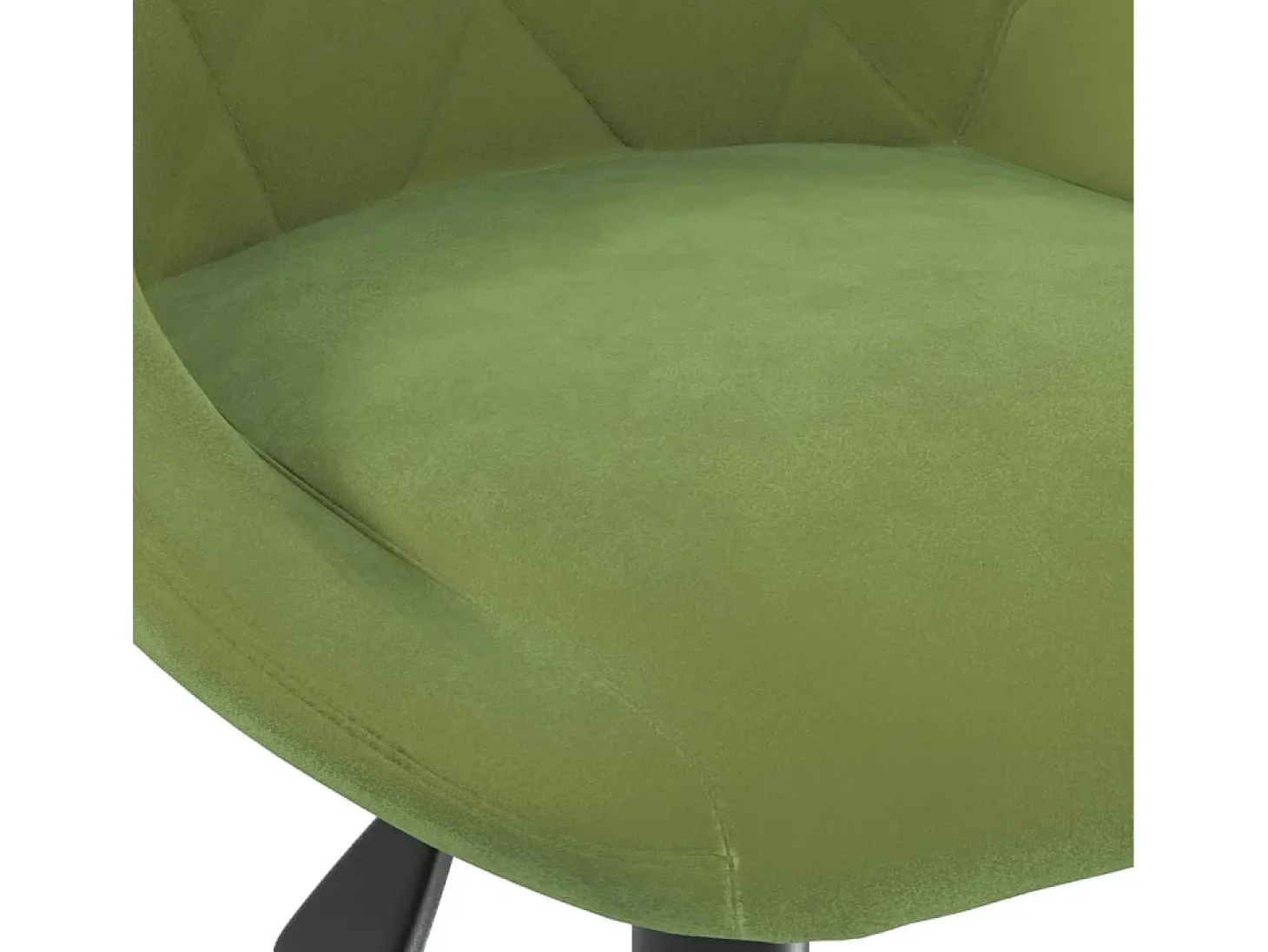 Silla de comedor giratoria de terciopelo verde claro